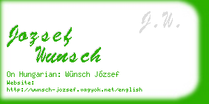 jozsef wunsch business card